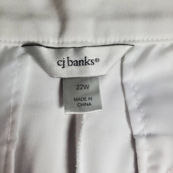 CJ Banks Women’s Uptown Pant Classic Fit Straight Leg White 22W NWT - Picture 5 of 9